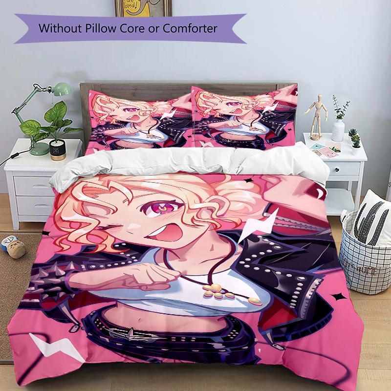 3pcs Punk Style Duvet Cover Set - Machine Washable, Includes 1 Duvet Cover and 2 Pillowcases, No Core Included, All-Season Home Decor for Do