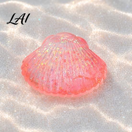 Portable Stress Reliever Mini Glitter Shell Squeeze Toy Relief Sugar Ball TPR Fidget Soft Stretchy Transparent Ocean Sensory Toy Relaxation