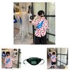Fashionable Color Blocking Design Letter Printed Children Casual Shoulder Bag For School Use