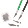Kit de Ferramentas com Faca de Bisturi de Metal Antiderrapante Cortador Gravação Artesanato Facas + 10 Peças Lâminas Celular Placa de Circuito Impresso Reparo DIY Ferramentas Manuais