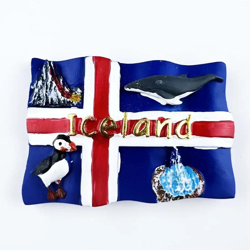 Iceland Travelling Fridge Magnets National Flag Reykjavik Tourism Souvenirs Fridge Stickers Home Decor Wedding Gifts