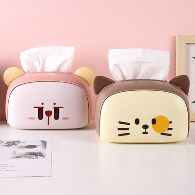 Moisture-proof Cartoon Tissue Box Cute Paper Holder Portable Tissue Case Cover  Dining