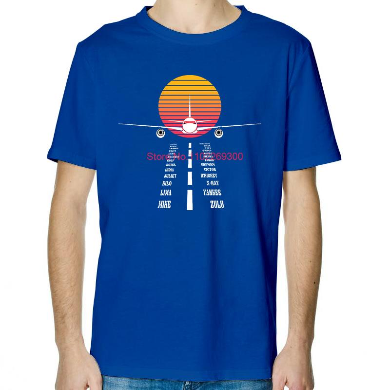 Pilot Alphabet Airplane Aviator Pilot Gift Graphic T Shirts Fashion Tees Tops Summer Cotton Short Sleeve TShirts Print T Shirt