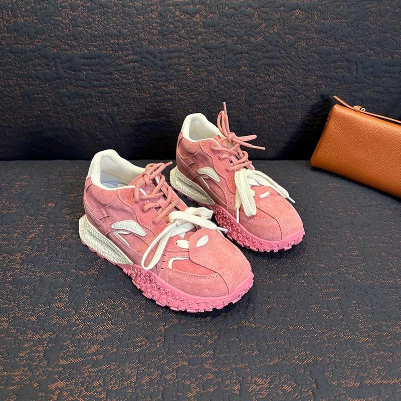 

Весной 2025 года высота немецких тренировочных кроссовок для женщин увеличится на 7 см, толстая подошва, маленькие ретро, повседневные спортивные кроссовки Forrest Gump 39 розовый