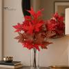 Long Lasting Decorative Plants Artificial Maple Leaves, Faux Silk Hanging Plant for Home Decor, Realistic Cascading Everlasting Tulips Decoration