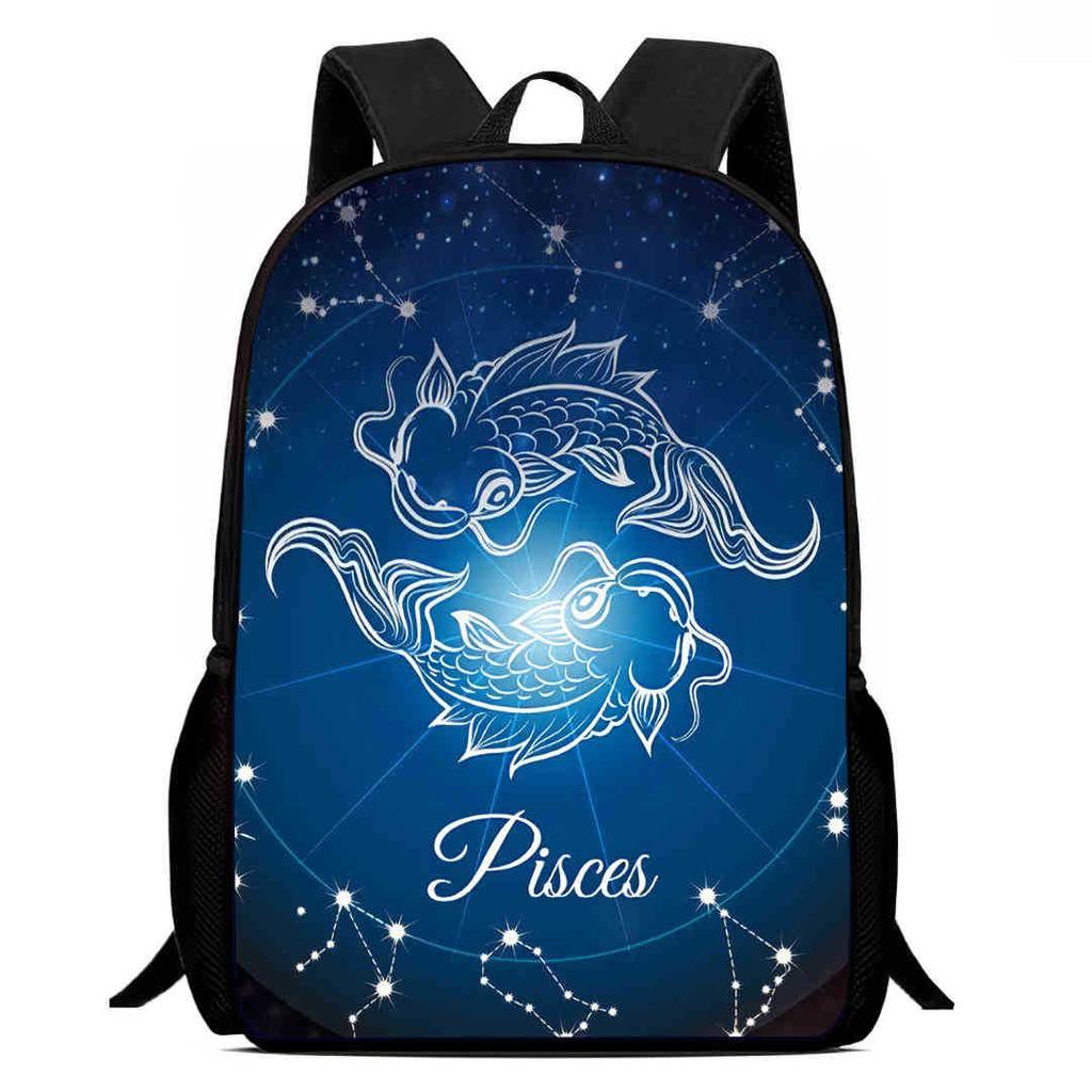12 Sternbilder Schultasche High Definition Multifunktion Oxford Leichter Rucksack Haare