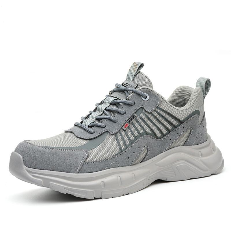 Mens Casual Summer Steel Toe Covers Working Safety Shoes Factory Worker Security Boots Breathable Safe Sneakers Protect Footwear