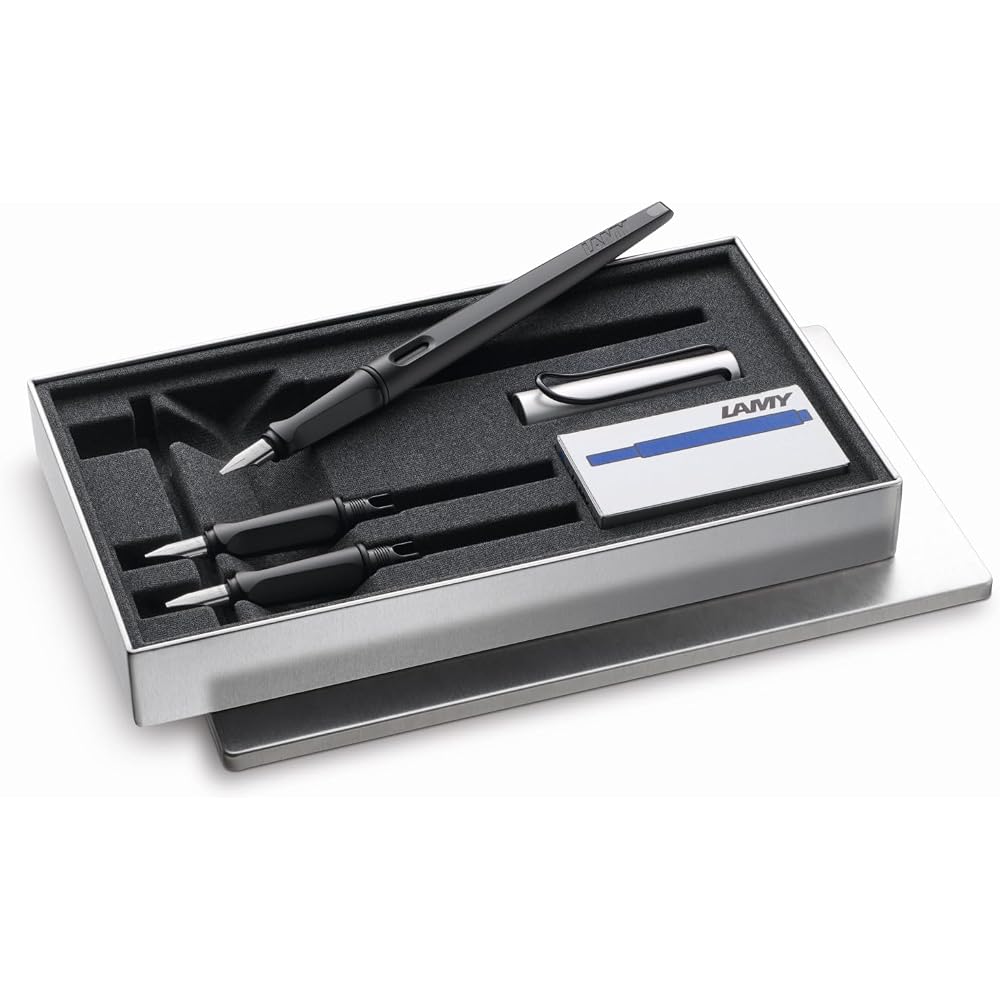 LAMY Ramie Calligraphy Set Joy Silver Black Clip L11SET 1.1mm/1.5mm/1.9mm Regular Imported