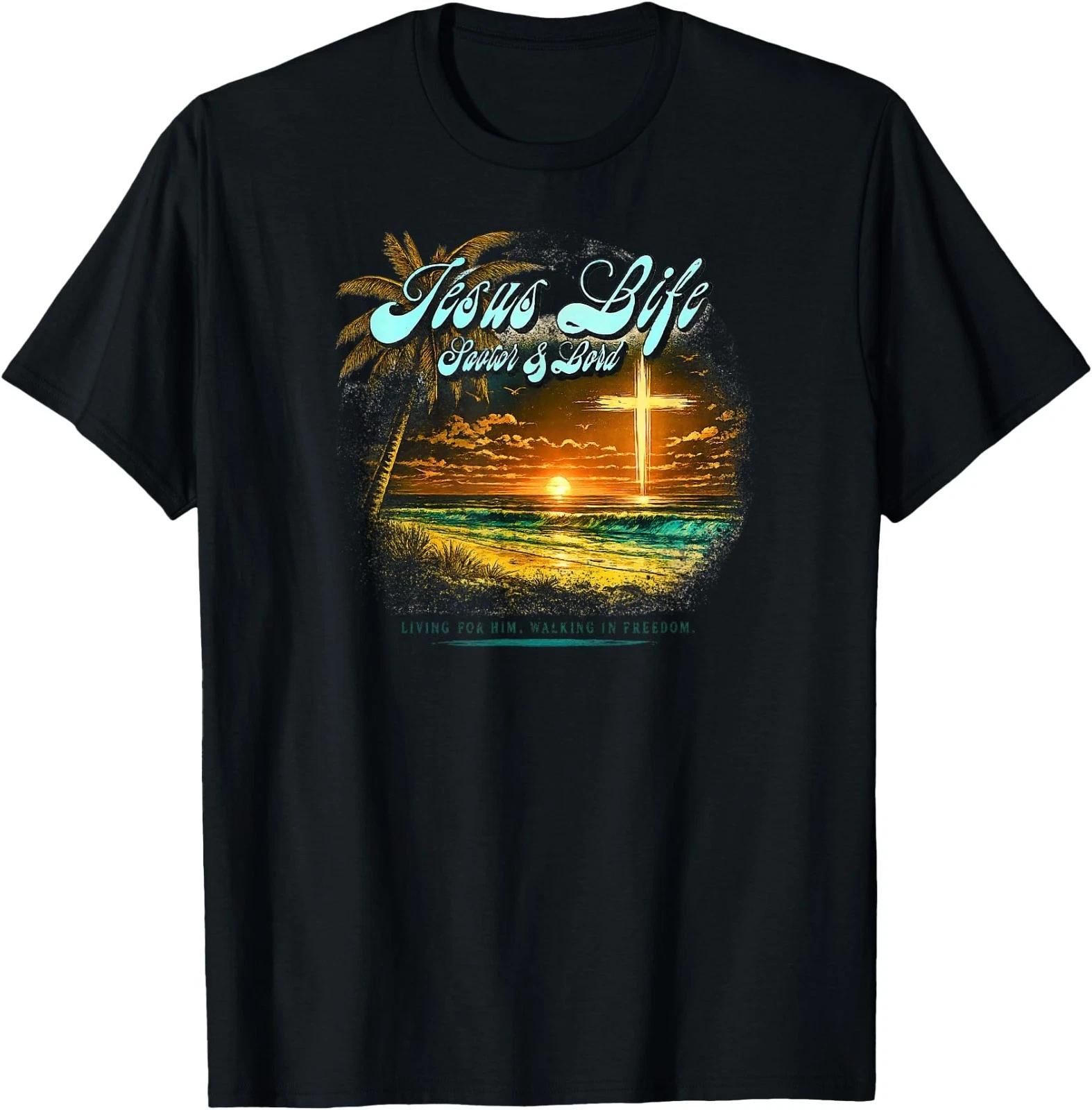 Jesus Life at Sunset Beach T-Shirt 2XL