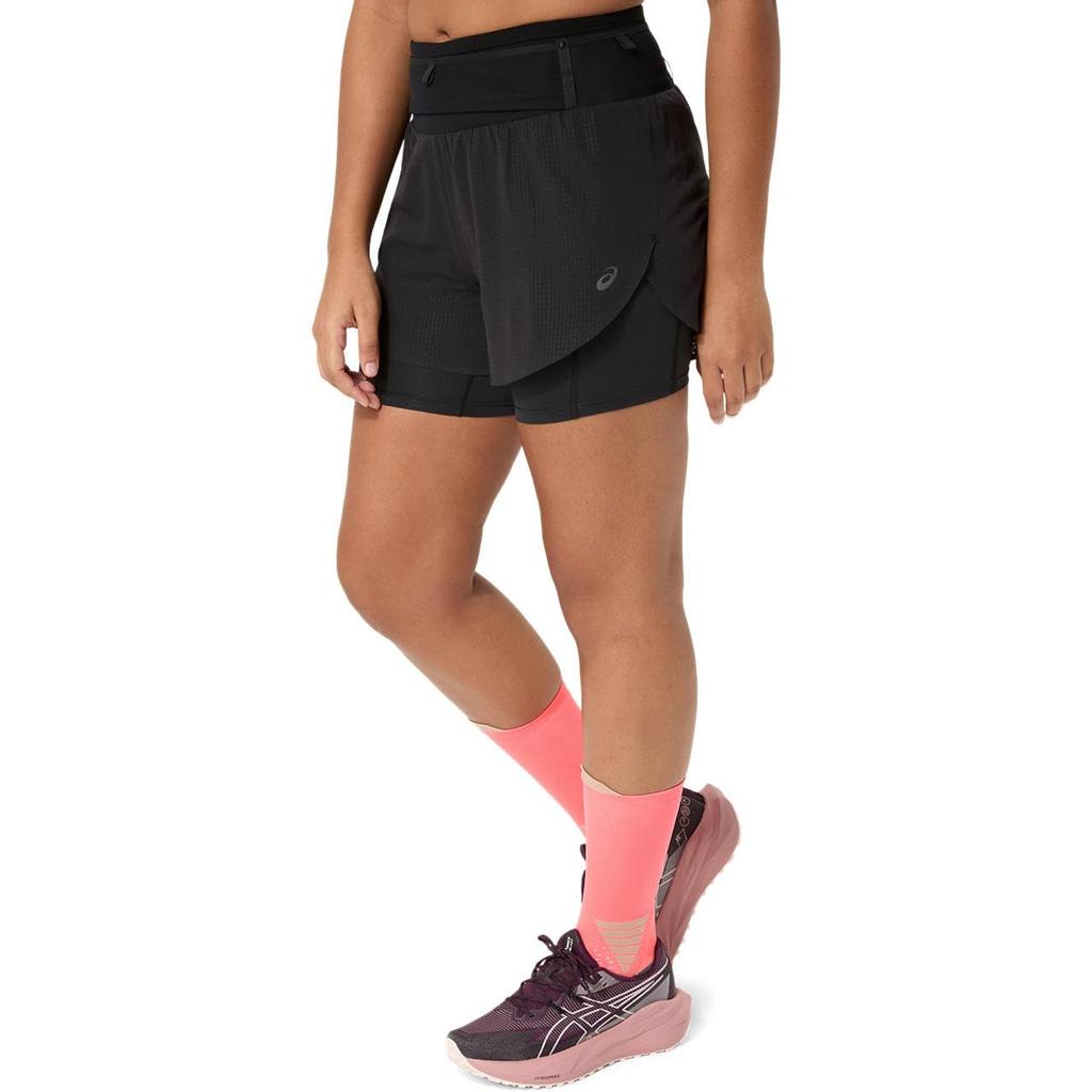 Running Wear FUJITRAIL ELITE SHORT PERFORMANCE BLACK L [ASICS]