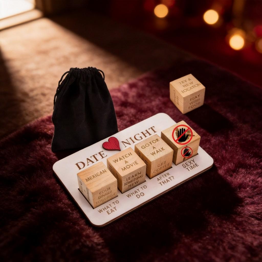 After Dark Date Night Dice Wooden Game For Couples Romantic Gift