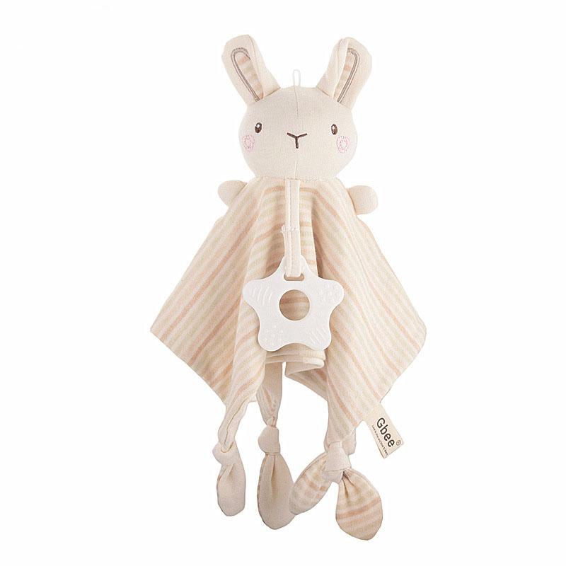 Dětská kreslená raná výchova Bio bavlna Měkký zvířecí kroužek Kousátko Osuška Uklidňující panenka