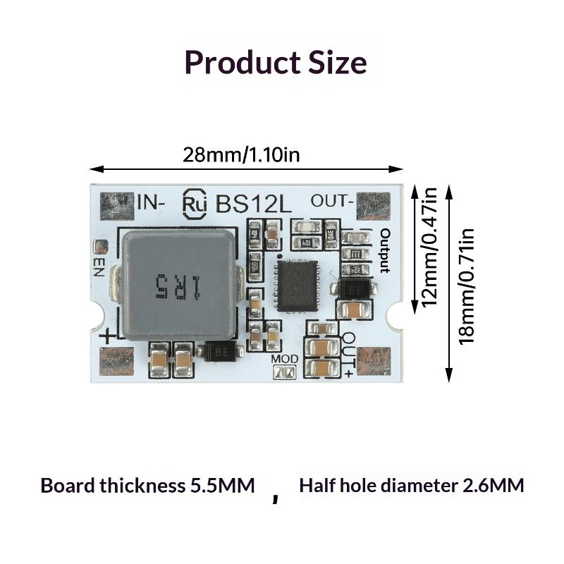 DC-DC Step Up Boost Converter Module 2.7V-11V To 5V 12V 10A With Short Circuit Protection Board PFM Low Power Consumption