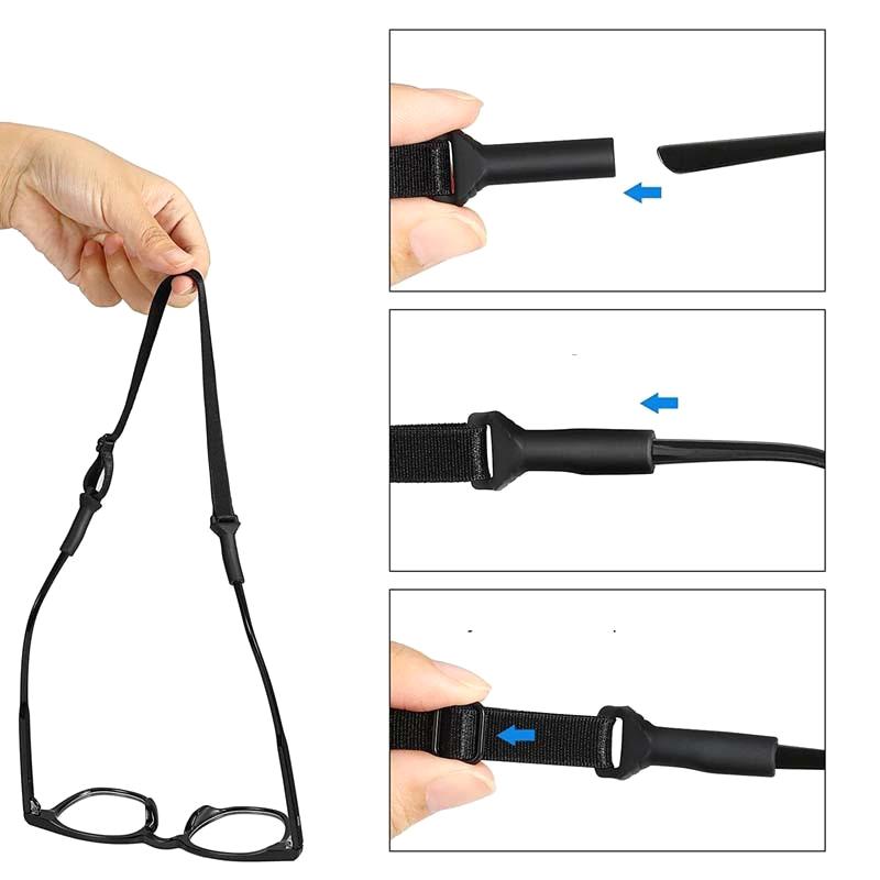 5Pcs Glasses Chain Adjustable Size Elastic Rope Glasses Strap Sport Non Slip And Anti Drop Fixer Glasses Cord