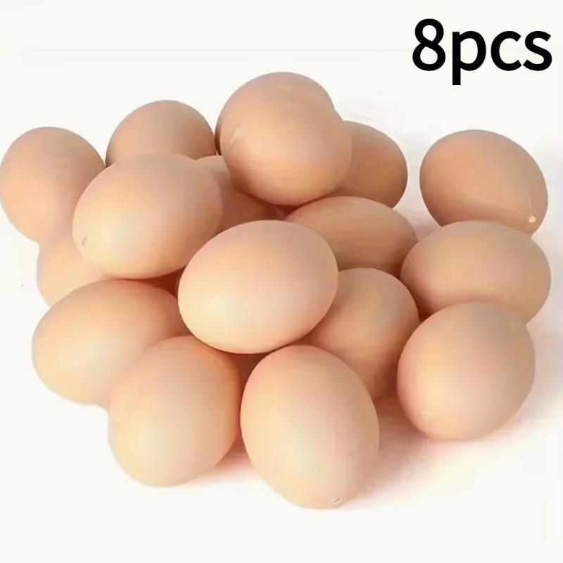 

8pcs plastic simulated eggs, artificial eggs, suitable for Easter DIY crafts, Easter egg decoration, painting and decoration