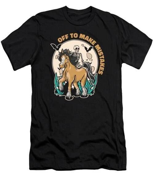 Skeleton Riding Horse Mistakes Horse Riding #2 T-Shirt S-3XL L
