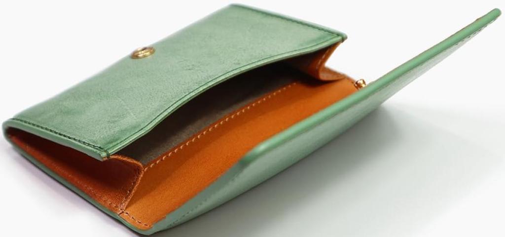 Creed SIBILLA Card Case, Vintage-Style Cowhide Leather, 335C145#60, Green