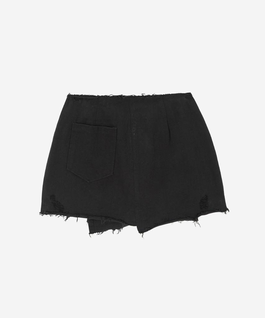 London Perfumes Archive Distressed Layered Skirt Black