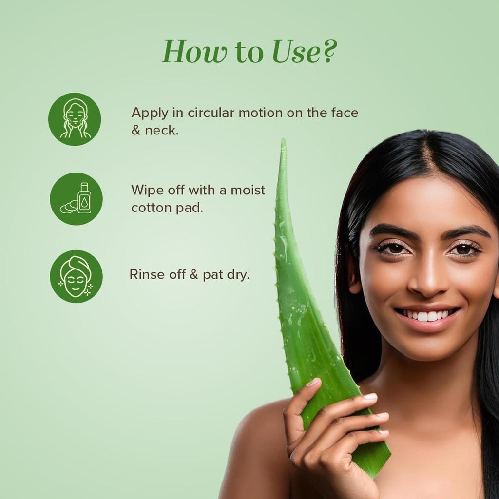 Khadi Natural Cucumber & Aloe Vera Cleansing Milk 210ml | Makeup Remover for Nourished, Toned Skin | Rich Antioxidants, All Skin Types