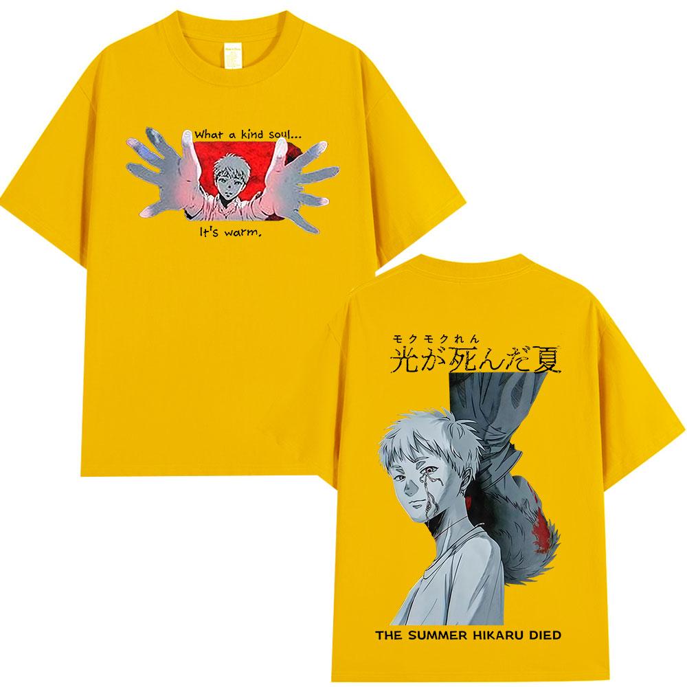 Anime The Summer Hikaru Died Yoshiki TShirt Fashion Harajuku ONeck Tshirts Unisex Women Cotton Casual Loose T Shirts Streetwear