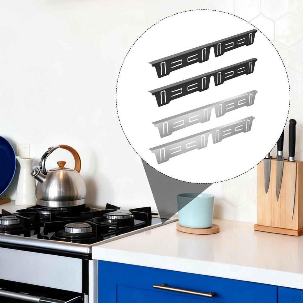 Cover Set for Hob Panels, Adjustable Length between Worktop And Kitchen Tap