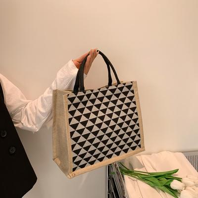 Cotton and Linen Handbags 2025 Summer New Fashion Trend Casual Bags Linen Bento Bags
