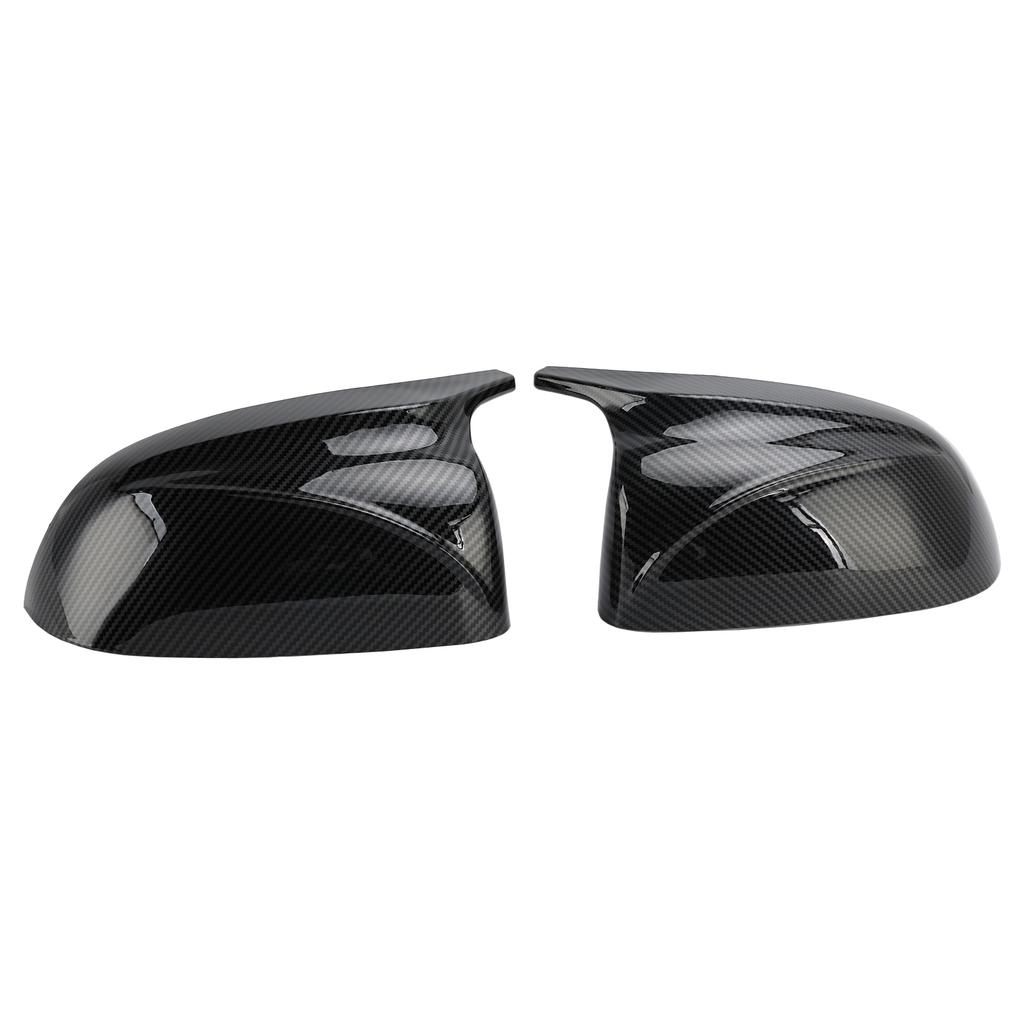 2Pcs Gloss Carbon Fiber Pattern Door Wing Mirror Cover For BMW x3/x4/ix3 18-22
