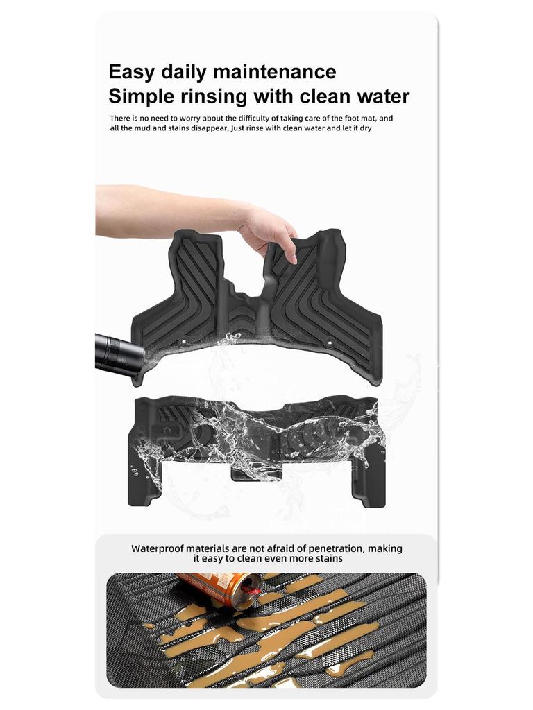 Waterproof TPE Floor Mats & Trunk Mat for 2021-2025 Daihatsu Atrai S7 Series