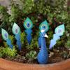 Splicing Design Garden Peacock Stakes Detachable Resin Peacock Figurine  Backyard