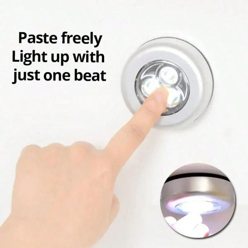 Battery-Free Touch LED Night Light-USB Rechargeable Stick-On Wall Lamp for Outdoor Camping,RV,Closet&Kitchen,Durable Motion
