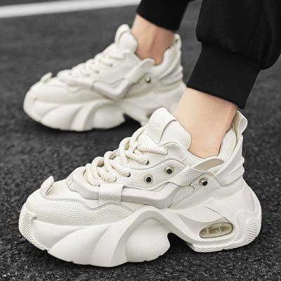 Chunky Sneakers Men Winter Warm Snow Shoes Fashion Casual Microfiber Leather Upper Increased Internal Platform Sport Shoes