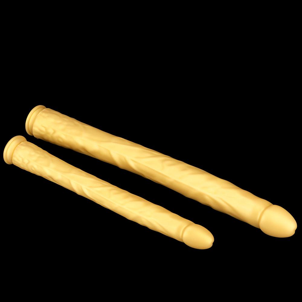 Golden Silicone Soft Sm Size Anal Plugs Extra Long Deep Dilatation Anal Strips Out and About Long Term Wear Anal Whip