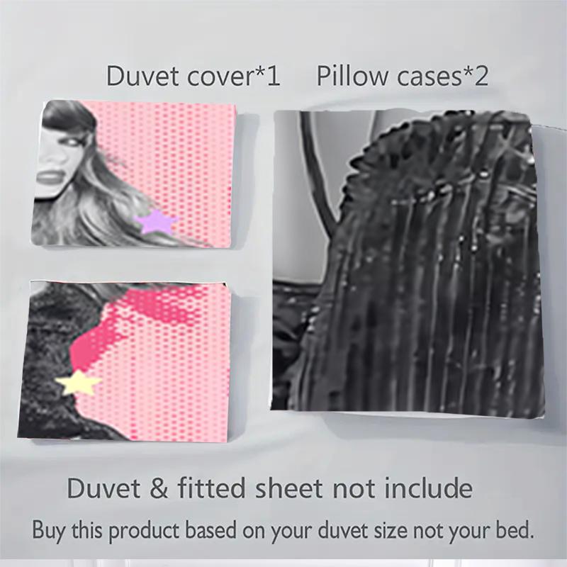 3Pcs Taylor Swift Performance Bedding Sets For All Sizes New 3D Printed Bed Cover Comforter Duvet Cover Pillowcase Bedroom Decoration