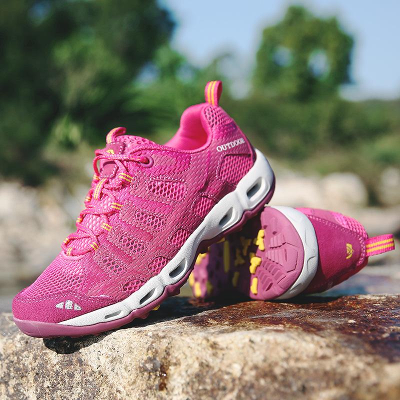Creek shoes hollow breathable mesh shoes summer outdoor shoes lightweight non-slip hiking off-road sports shoes
