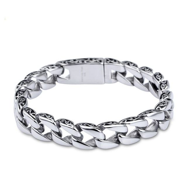 Buy Silver Personality Simple Fashion Men's Bracelet Retro Niche