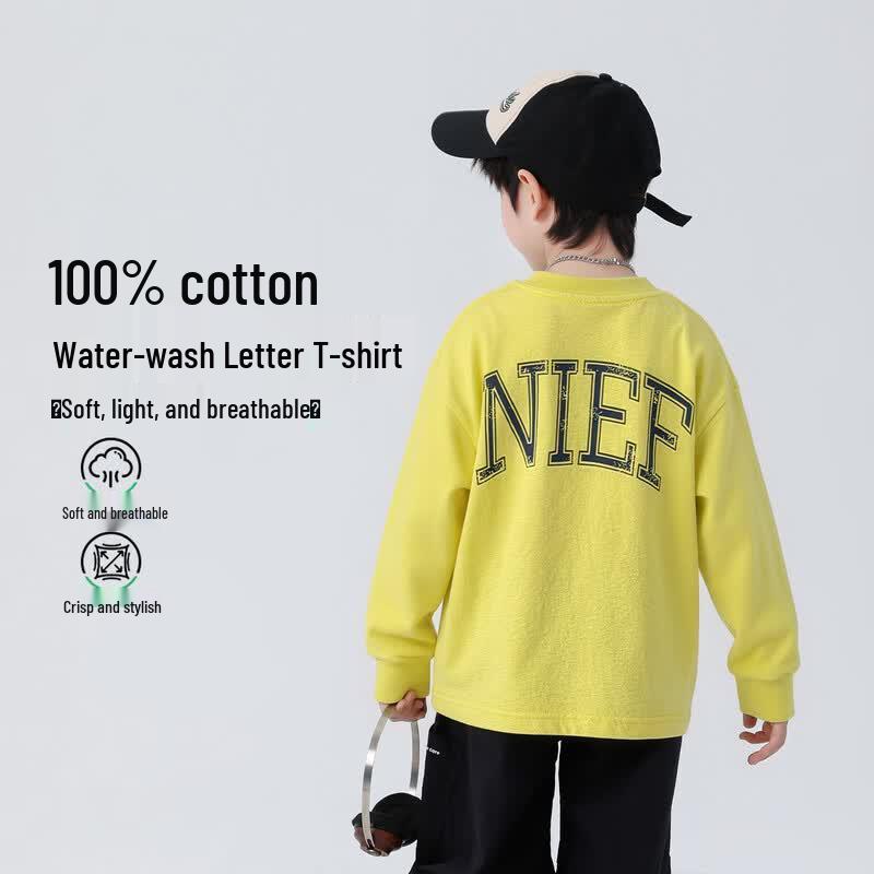 Boys' Cotton Long-Sleeve T-Shirt