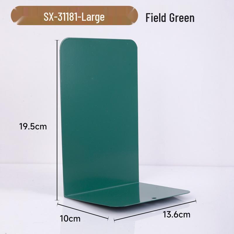 Large L-Shaped Thickened Metal Bookend for Organizing Books and Files