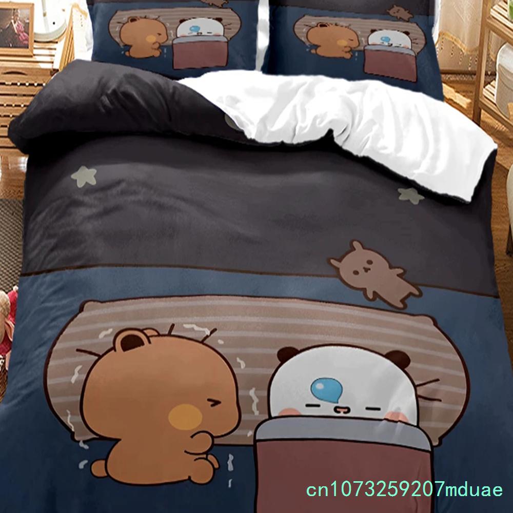 New Cute Bubu Dudu Cartoon Bear Panda Duvet Cover Kawaii Bedding Sets Soft Quilt Cover Single/Double/Queen/King Boys