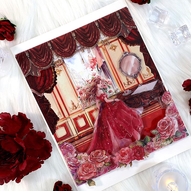 Cross-Border Pet Sticker Pack: European & American Alice Art for Junk Journals & Collages