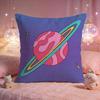 Cartoon Space Planet Cushion Cover Premium Comfort Reversible Pillow Cove Two in One Design for Any Room  Car Interior