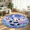 Animales salvajes (374) Alfombra de Terciopelo Redonda con Cristales Personalizada con Nombre y Texto Felpudo Personalizado Decoración del Hogar Alfombra de Cristal Antideslizante
