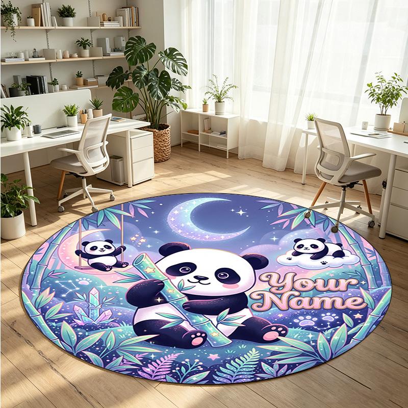 Animales salvajes (374) Alfombra de Terciopelo Redonda con Cristales Personalizada con Nombre y Texto Felpudo Personalizado Decoración del Hogar Alfombra de Cristal Antideslizante
