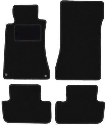 Black Velour Floor Mats For: Mercedes CLK W209 Coupe (1997-2009)