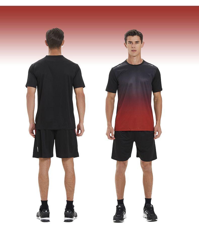 Herren Schnelltrocknendes Atmungsaktives Sportbekleidungsset - Kurzarm-T-Shirt & Lässige Trainingsshorts zum Laufen