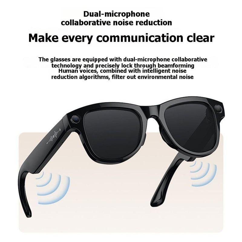 KI-Fotorecognition Smarte Brille 8MP Kamera Videoaufnahme Bluetooth Anruf Sprachübersetzung Sonnenbrille