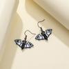 1 Pair of Women's Earrings Retro Style Bat-shape Halloween Earrings
