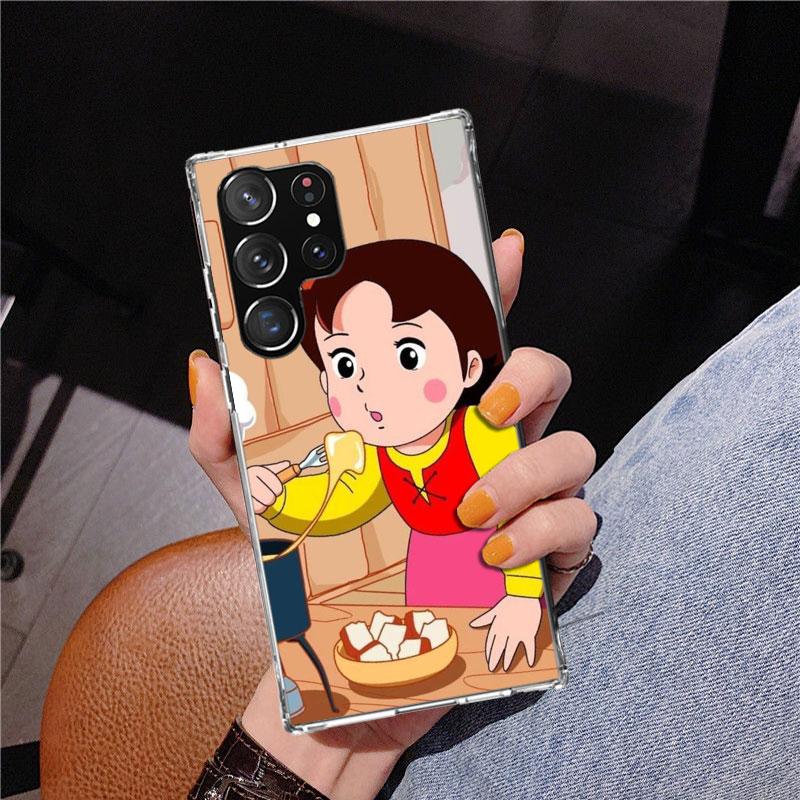 Heidi Cute Cartoon Phnoe Case for Samsung Galaxy S26 S25 Edge S23 S24 Ultra S22 Plus S21 S20 FE Unique Cover Soft Coque Galaxy S