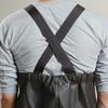 Men's High-End Thickened Wading Suit: Half-Body Waders with Integrated Rain Pants and Water Shoes for Fishing.