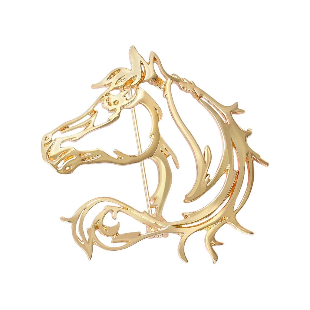 Fashion Horse Head Brooches For Women Unisex Animal ZodiacPin Event Party New Year Classic Gifts Decoration Clothes Accessories