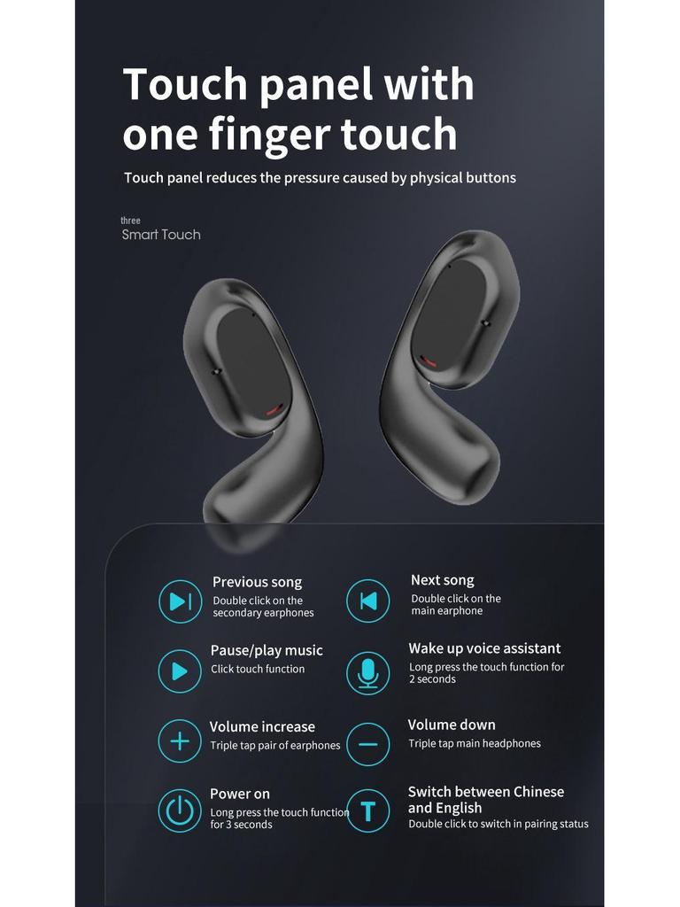 B66 Bluetooth Earphones with Real-time Two-way Translation